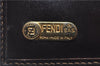 Authentic FENDI Zucca Notebook Cover Canvas Leather Brown Black J6031