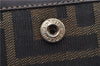 Authentic FENDI Zucca Notebook Cover Canvas Leather Brown Black J6031