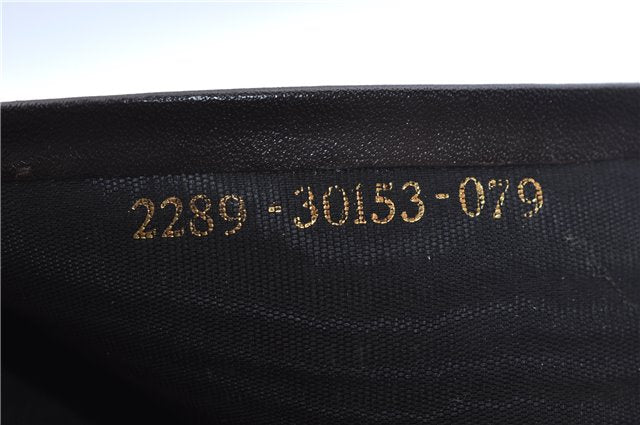 Authentic FENDI Zucca Notebook Cover Canvas Leather Brown Black J6031