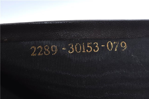 Authentic FENDI Zucca Notebook Cover Canvas Leather Brown Black J6031