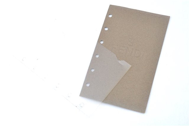 Authentic FENDI Zucca Notebook Cover Canvas Leather Brown Black J6031