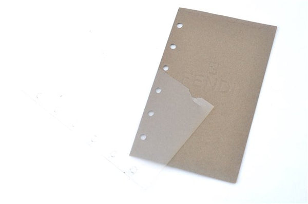 Authentic FENDI Zucca Notebook Cover Canvas Leather Brown Black J6031