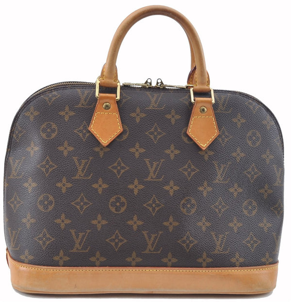 Authentic Louis Vuitton Monogram Alma Hand Bag Purse M51130 LV J6041