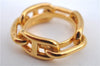 Authentic HERMES Scarf Ring Circle Design Gold Tone J6063