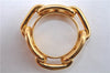 Authentic HERMES Scarf Ring Circle Design Gold Tone J6063