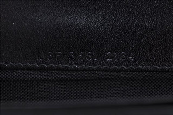 Authentic GUCCI Micro GG Jackie Leather Long Wallet Purse Black J6064