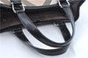 Authentic BURBERRY Vintage Nova Check Hand Bag Purse PVC Leather Beige J6067