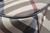 Authentic BURBERRY Vintage Nova Check Hand Bag Purse PVC Leather Beige J6067