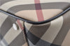 Authentic BURBERRY Vintage Nova Check Hand Bag Purse PVC Leather Beige J6067