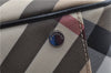 Authentic BURBERRY Vintage Nova Check Hand Bag Purse PVC Leather Beige J6067