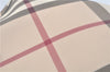 Authentic BURBERRY Vintage Nova Check Hand Bag Purse PVC Leather Beige J6067