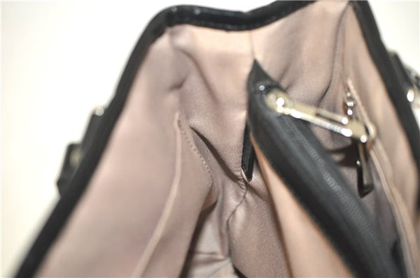 Authentic BURBERRY Vintage Nova Check Hand Bag Purse PVC Leather Beige J6067