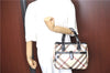 Authentic BURBERRY Vintage Nova Check Hand Bag Purse PVC Leather Beige J6067