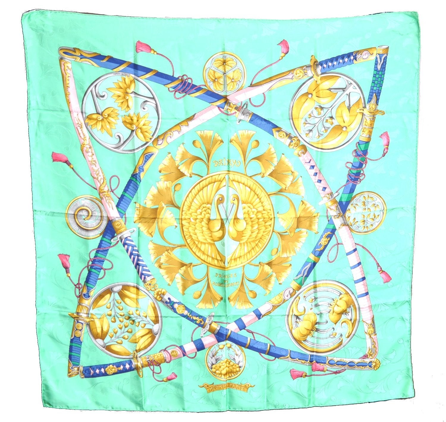 Auth HERMES Carre 90 Scarf 