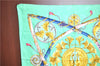 Auth HERMES Carre 90 Scarf "DAIMYO PRINCES DU SOLEIL LEVANT" Silk Green J6092