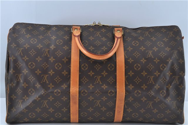 Authentic Louis Vuitton Monogram Keepall 55 Travel Boston Bag M41424 LV J6103