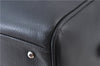 Authentic BURBERRY Vintage Leather Hand Boston Bag Black J6112