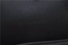 Authentic BURBERRY Vintage Leather Hand Boston Bag Black J6112