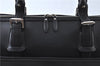 Authentic BURBERRY Vintage Leather Hand Boston Bag Black J6112