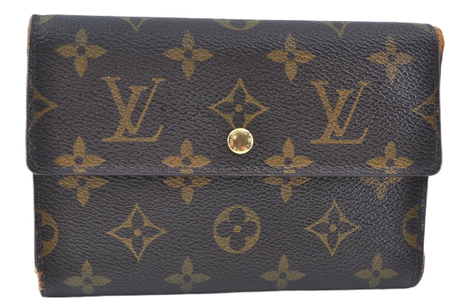 Authentic Louis Vuitton Monogram Porte Tresor International M61215 Wallet J6113