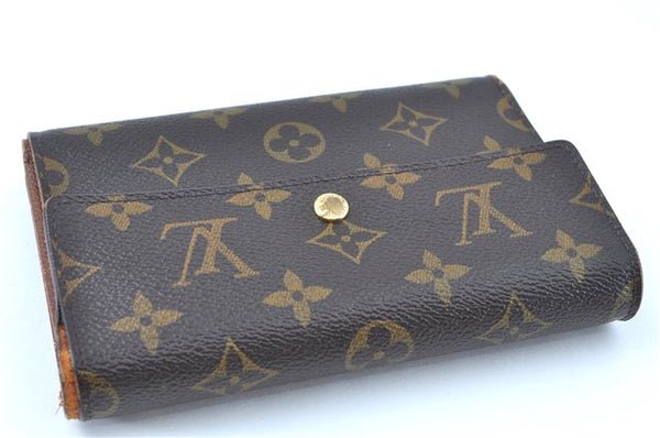 Authentic Louis Vuitton Monogram Porte Tresor International M61215 Wallet J6113