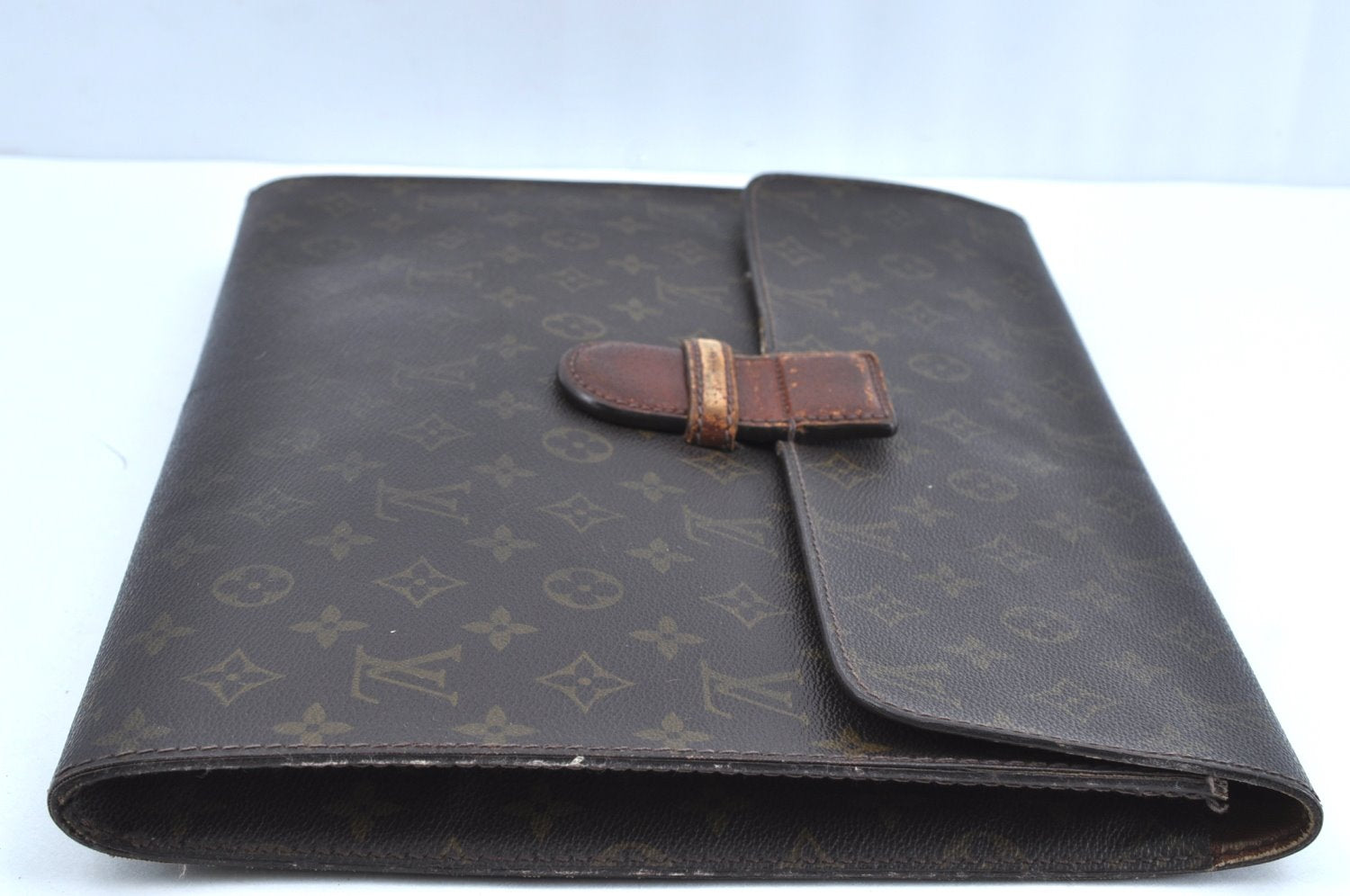 Authentic Louis Vuitton Monogram Poche Ministre Document Case M53445 LV J6139