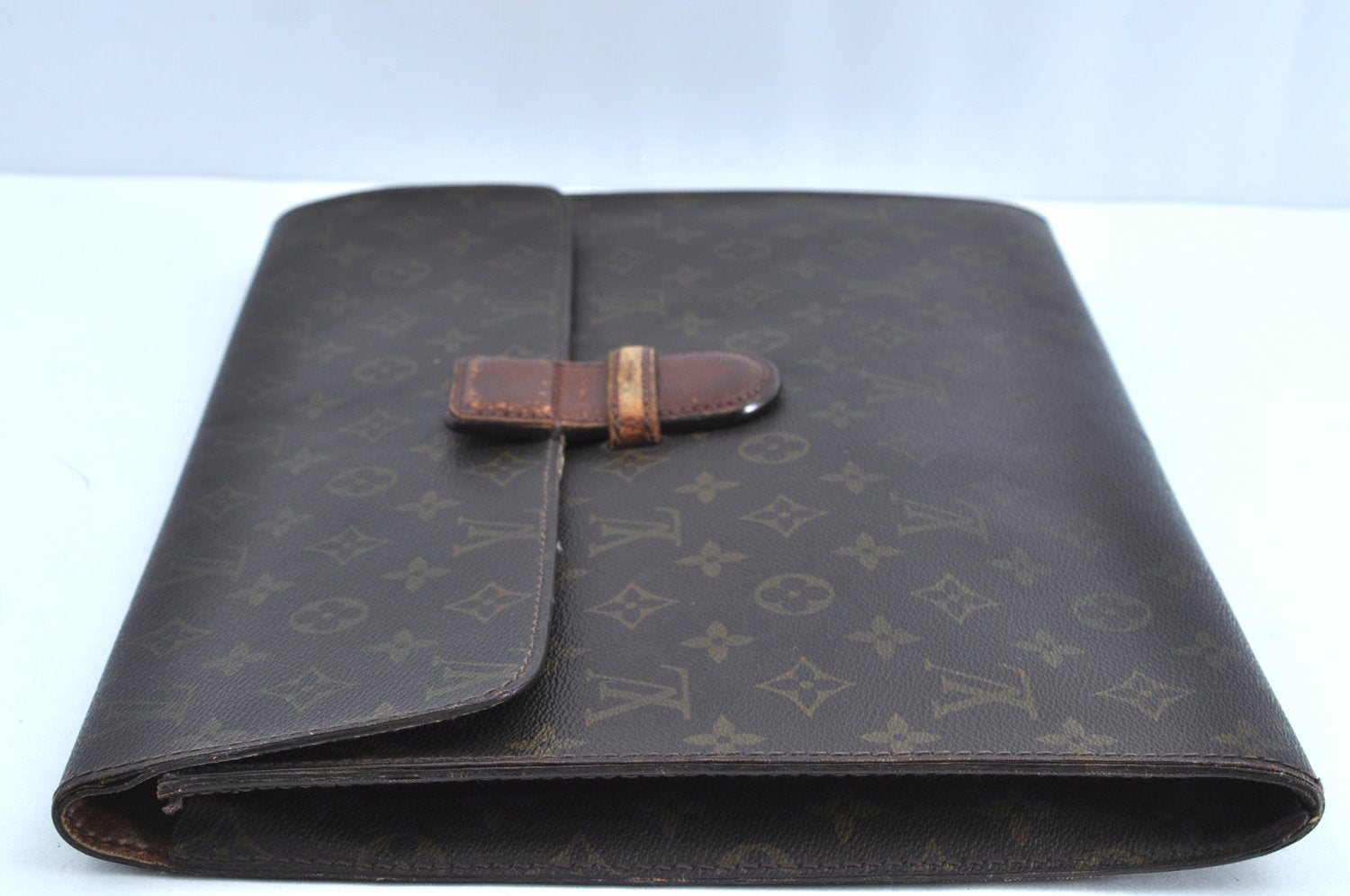 Authentic Louis Vuitton Monogram Poche Ministre Document Case M53445 LV J6139