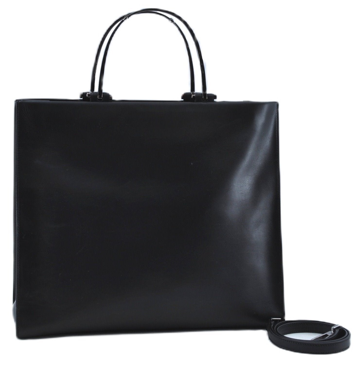 Authentic GUCCI 2Way Shoulder Hand Bag Leather 0021028 Black J6149