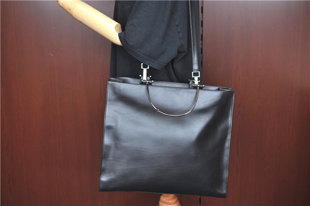 Authentic GUCCI 2Way Shoulder Hand Bag Leather 0021028 Black J6149