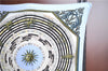 Authentic HERMES Pleats Scarf "DIES ET HORE" Silk Light Blue Box J6153