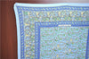 Authentic HERMES Pleats Scarf "CHASSE EN INDE" Silk Light Blue Box J6154