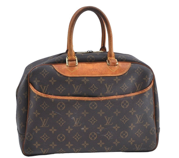 Authentic Louis Vuitton Monogram Deauville Hand Bag M47270 LV J6159