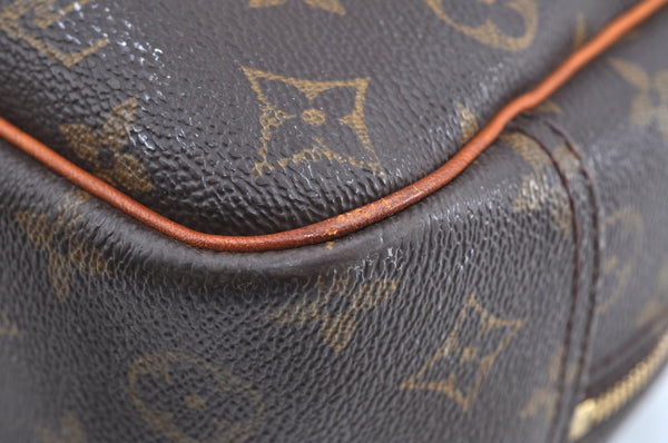 Authentic Louis Vuitton Monogram Deauville Hand Bag M47270 LV J6159