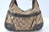 Authentic GUCCI Jumbo GG Shoulder Hand Bag Purse PVCLeather 223965 Brown J6164