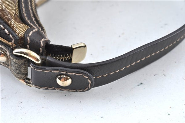 Authentic GUCCI Jumbo GG Shoulder Hand Bag Purse PVCLeather 223965 Brown J6164