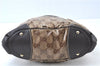 Authentic GUCCI Jumbo GG Shoulder Hand Bag Purse PVCLeather 223965 Brown J6164