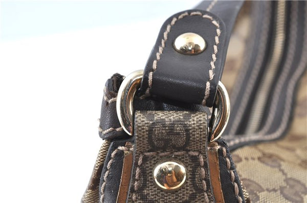 Authentic GUCCI Jumbo GG Shoulder Hand Bag Purse PVCLeather 223965 Brown J6164