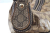 Authentic GUCCI Jumbo GG Shoulder Hand Bag Purse PVCLeather 223965 Brown J6164