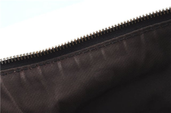 Authentic GUCCI Jumbo GG Shoulder Hand Bag Purse PVCLeather 223965 Brown J6164