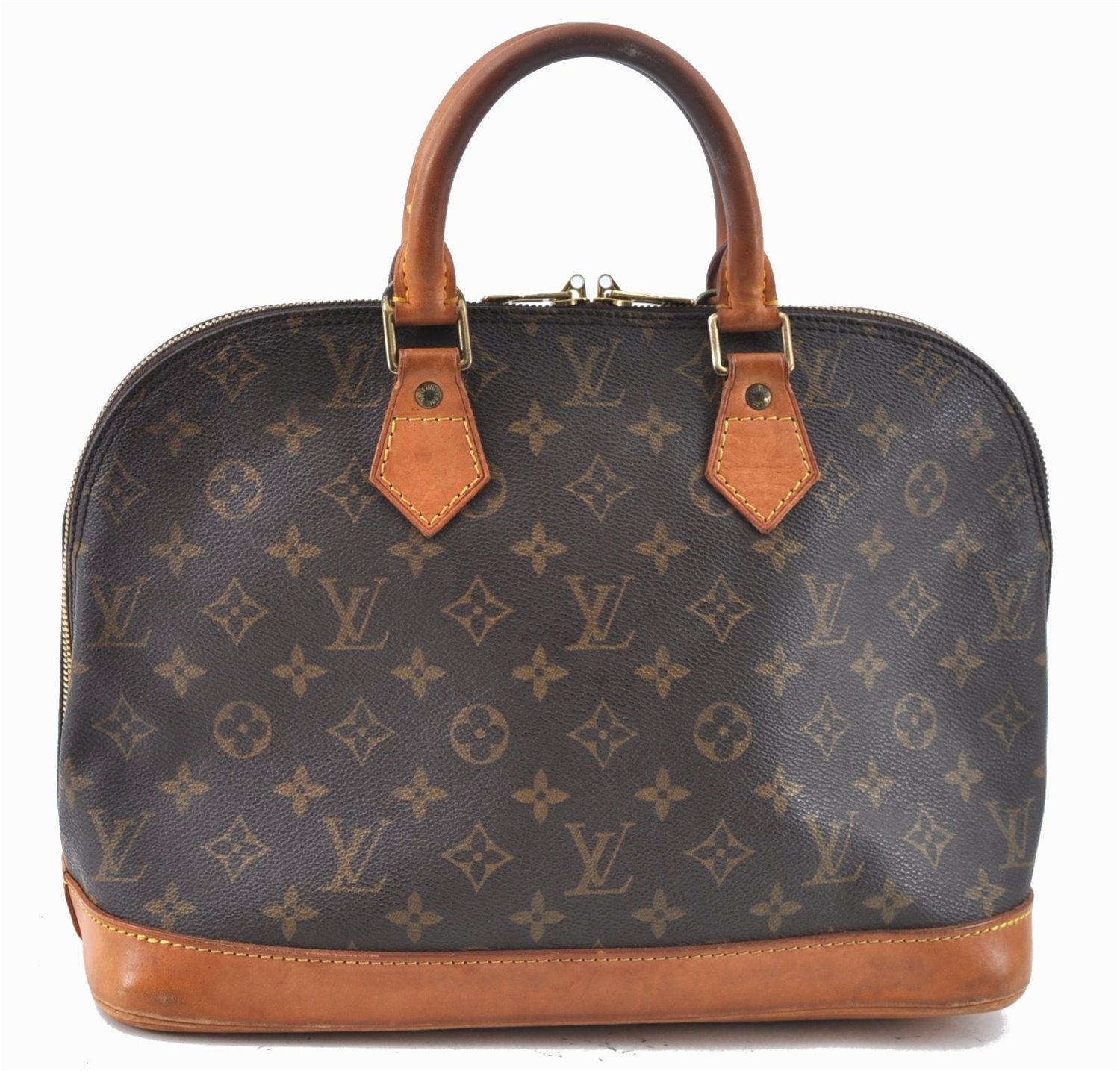 Authentic Louis Vuitton Monogram Alma Hand Bag Purse M51130 LV J6165