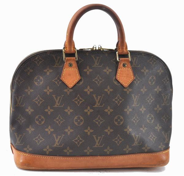Authentic Louis Vuitton Monogram Alma Hand Bag Purse M51130 LV J6165