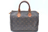 Authentic Louis Vuitton Monogram Speedy 25 Boston Hand Bag M41528 LV Junk J6166