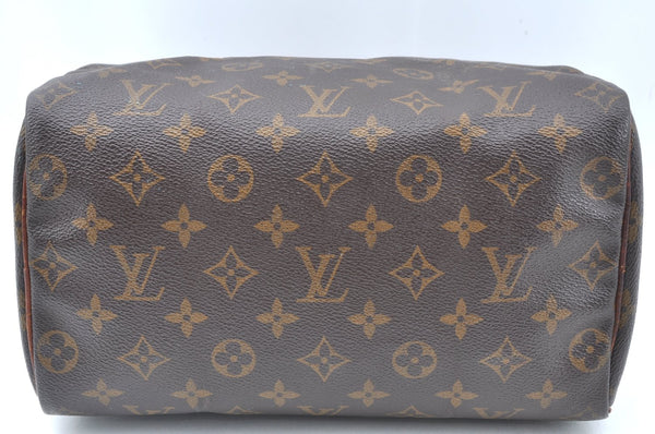 Authentic Louis Vuitton Monogram Speedy 25 Boston Hand Bag M41528 LV Junk J6166