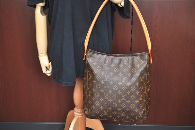 Authentic Louis Vuitton Monogram Looping GM Shoulder Bag M51145 LV J6176