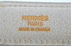 Authentic HERMES Leather Belt Size 65 25.6" Beige Ivory J6178