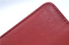 Authentic CHANEL Lamb Skin Matelasse CC Logo Notebook Cover Red J6181