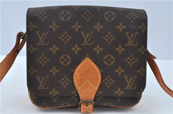 Authentic Louis Vuitton Monogram Cartouchiere MM M51253 Shoulder Cross Bag J6194