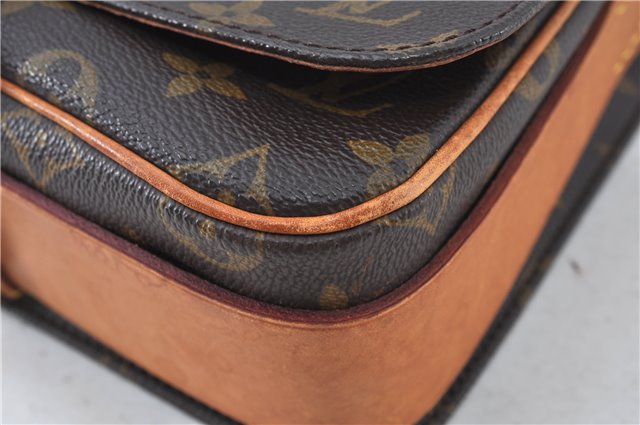 Authentic Louis Vuitton Monogram Cartouchiere MM M51253 Shoulder Cross Bag J6194