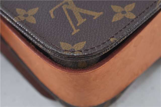 Authentic Louis Vuitton Monogram Cartouchiere MM M51253 Shoulder Cross Bag J6194