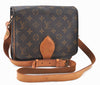 Authentic Louis Vuitton Monogram Cartouchiere MM M51253 Shoulder Cross Bag J6198